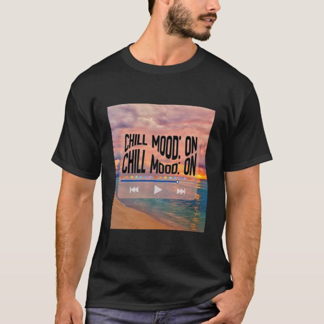 Chill Mood On Retro Beach Art T-Shirt (Front)