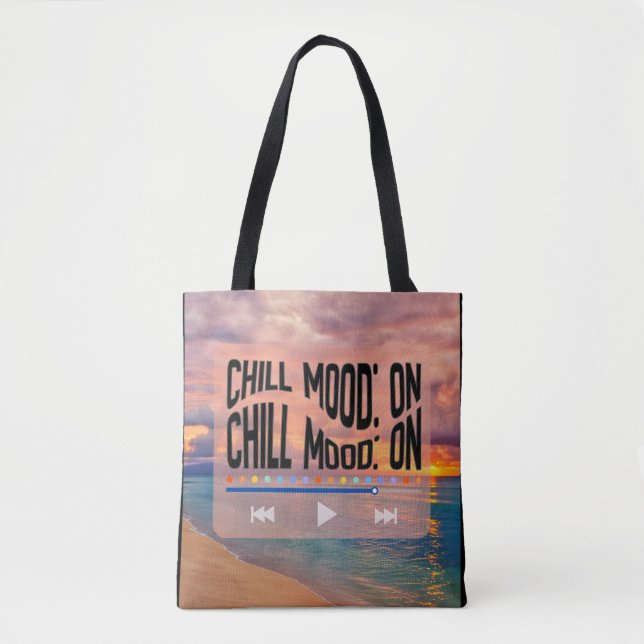 Chill Mood On Retro Beach Art Tote Bag (Front)