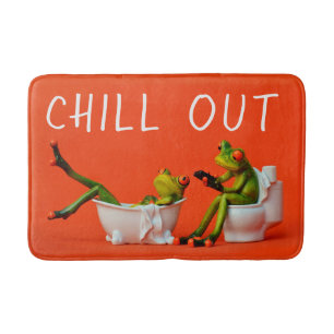 CHILL OUT - FUNNY COUPLE RELAXING IN THE BATHTUB BATH MAT