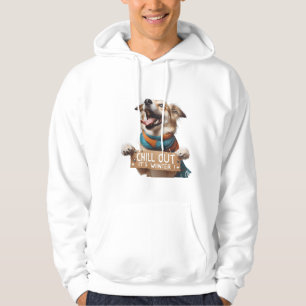"Chill Out, It's Winter! Excited Dog Hoodie