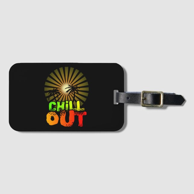 Chill out Jamaica Luggage Tag (Front Horizontal)