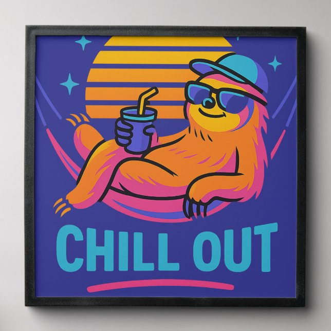 Chill out 🧃 peel and stick photo tile (Front Set)