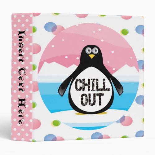 Chill Out Penguin Avery Binder