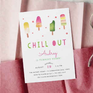 Chill Out Popsicle Birthday Party Invitation