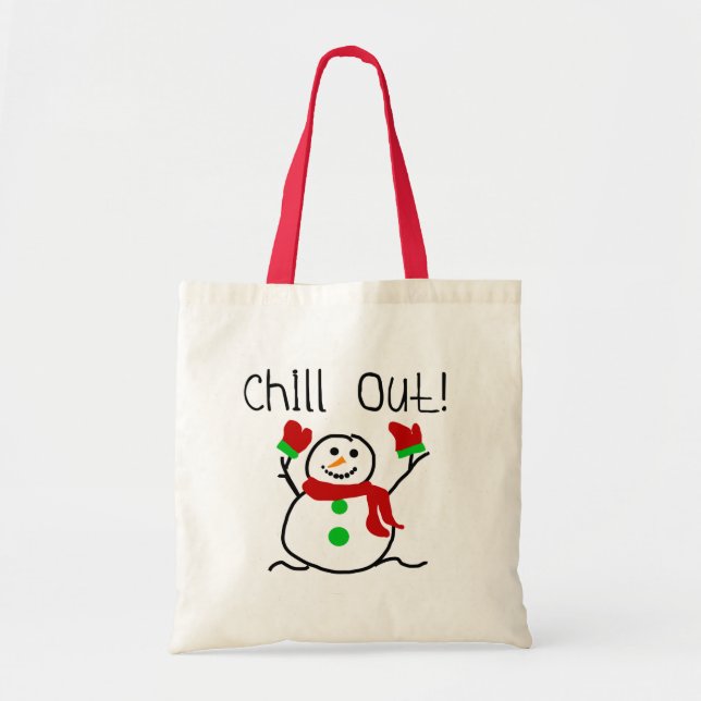 Chill Out Snowman Tote Bag (Front)