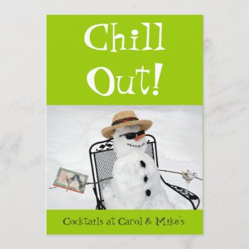 Chill Out: Winter Cocktail Party Invitation by LisaDHV at Zazzle
