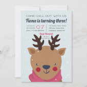 Chill Out | Winter Reindeer Birthday Party Invitation (Front)