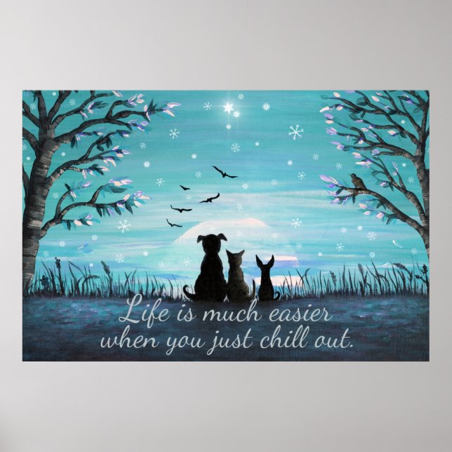Chill Out Winter Sunset Poster (Front)