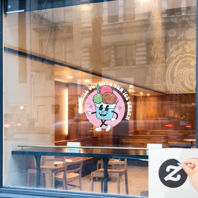 Chill Out With Our Ice Cream Window Cling (Cafe Window)