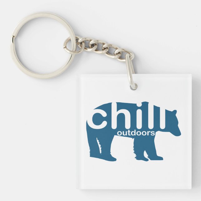 Chill Outdoors Bear Keychain (Front)
