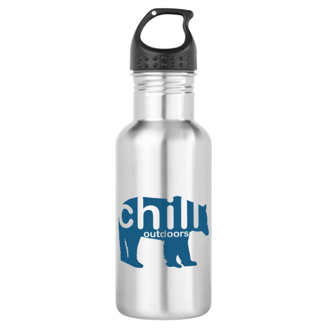 Chill Outdoors Bear Stainless Steel Water Bottle (Front)