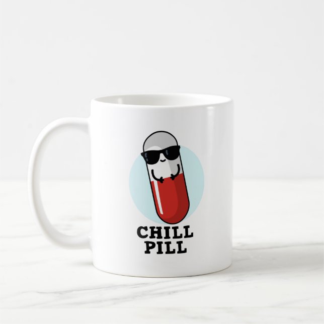 Chill Pill Cool Medicine Pun  Coffee Mug (Left)