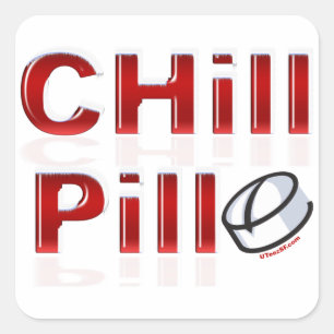 Chill Pill Funny PMS Square Sticker
