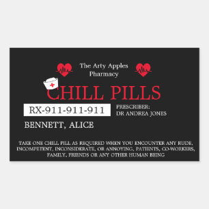 chill pills nurse graduation party favor Rx label