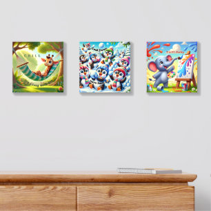 Chill & Play: A Fun & Relaxing Trio Acrylic Photo Tile