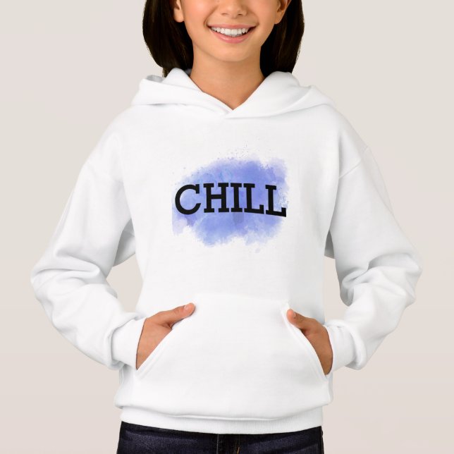 Chill Purple Watercolor Hoodie (Front)