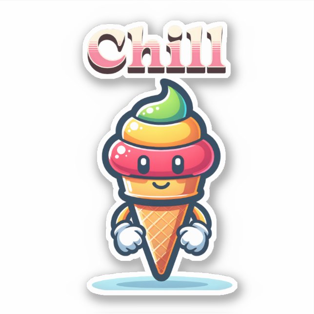 Chill Rainbow Sherbet Sticker (Front)
