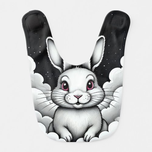 Chill Sky vibes Heavenly Bunny Baby Bib
