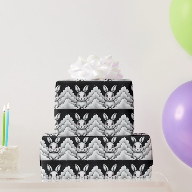 Chill Sky vibes Heavenly Bunny Wrapping Paper (Party Gifts)