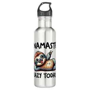 Chill Sloth Namaste Lazy Vibes Stainless Steel Water Bottle
