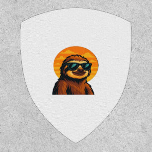 Chill Sloth with Sunglasses - Retro Sunset Vibes C Patch
