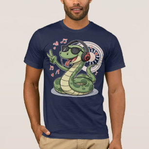 Chill Snake Tunes Funny T-Shirt