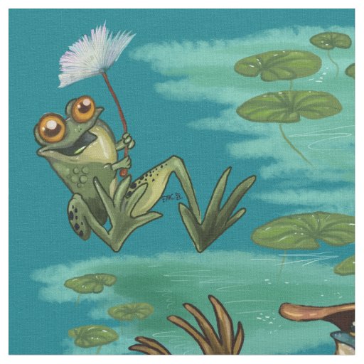 Chill Summer Frogs Fabric