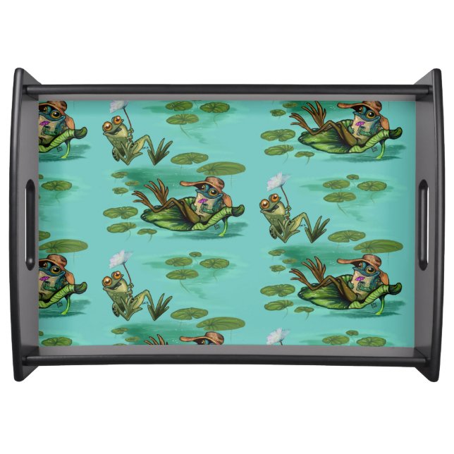 Chill Summer Frogs Serving Tray (Front)