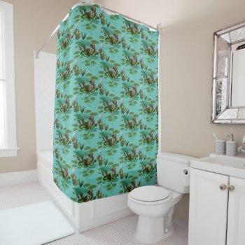 Chill Summer Frogs  Shower Curtain by Shadowind_ErinCooper at Zazzle