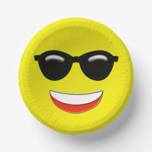 Chill Sunglasses Emoji Paper Bowls