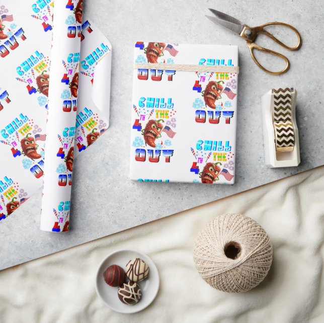 Chill The 4th Out Wrapping Paper (Crafts)