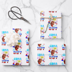 Chill The 4th Out Wrapping Paper Sheets