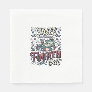 Chill The Fourth Out Alligator Patriotic Shirt Des Napkins