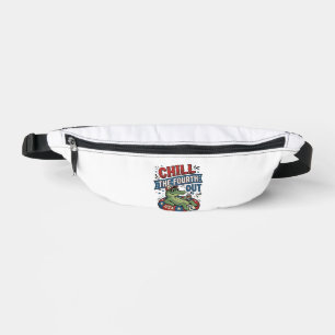 Chill The Fourth Out Funny Alligator Summer Shirt Fanny Pack