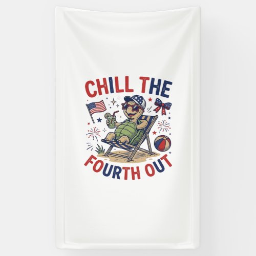 Chill The Fourth Out Turtle Summer Holiday Shirt_1 Banner