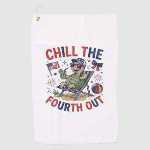 Chill The Fourth Out Turtle Summer Holiday Shirt_1 Golf Towel