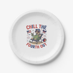Chill The Fourth Out Turtle Summer Holiday Shirt_1 Paper Plates