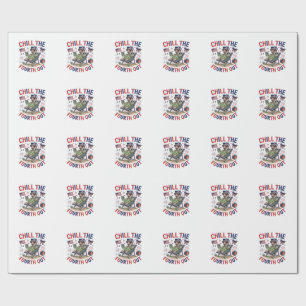 Chill The Fourth Out Turtle Summer Holiday Shirt_1 Wrapping Paper