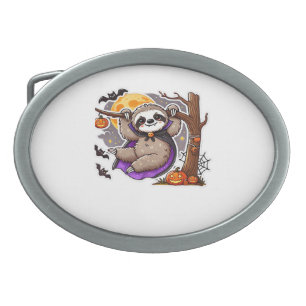 Chill Thrills Halloween Sloth Oversized T-Shirt Belt Buckle