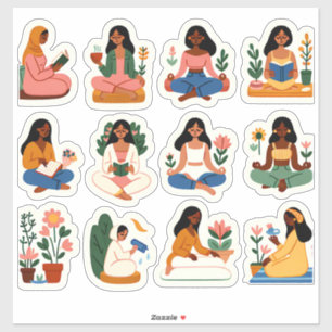"Chill & Thrive – Women’s Wellness Set" Sticker