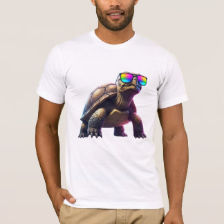 Chill Tortoise with Rainbow Sunglasses T-Shirt