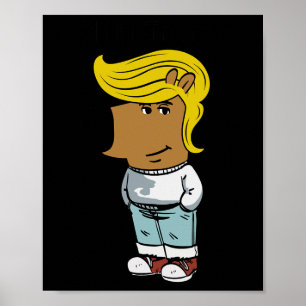 Chill Trump Funny Chill Guy Dog Meme Trump Womens Poster