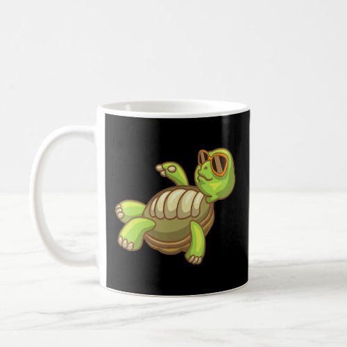Chill Turtle With Sunglasses Funny Design  Coffee Mug