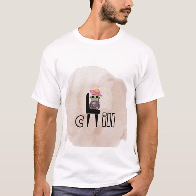 Chill Vibes Monkey | Funny Relaxing Cartoon design T-Shirt (Front)