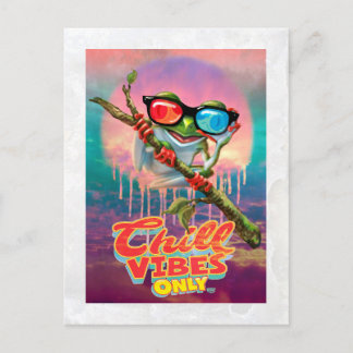Chill Vibes Only 3D Tree Frog Postcard