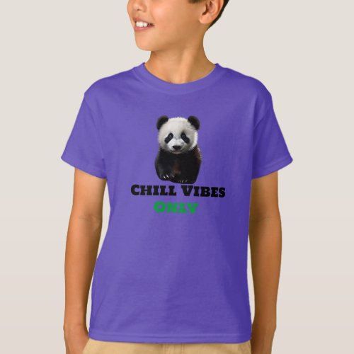 Chill Vibes Only baby panda  T_Shirt