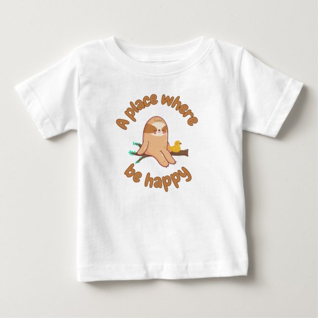 Chill Vibes: Sloth Life Goals! Baby T-Shirt (Front)