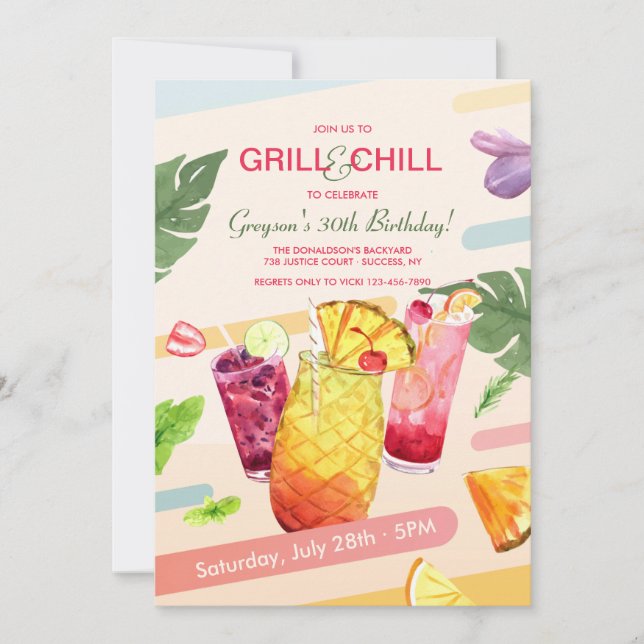 Chill With Us Invitation (Front)