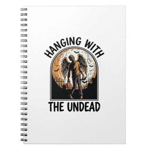 Chill Zombie Shirt Vintage Halloween Graphic_1 Notebook