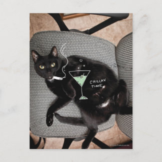 Chillax Cat Postcard